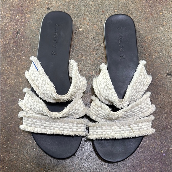 Rothy's Cream Slide Sandals with Braided Straps - Picture 1 of 4